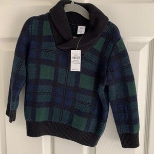 Gap toddler plaid cowl neck sweater